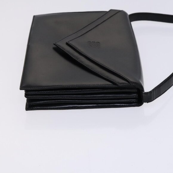 LOEWE Anagram Shoulder Bag Leather Black Auth - Picture 5 of 16